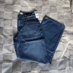 Abercrombie Curve Love Low Rise Ultra Loose Jeans — Bow Embroidery NWT